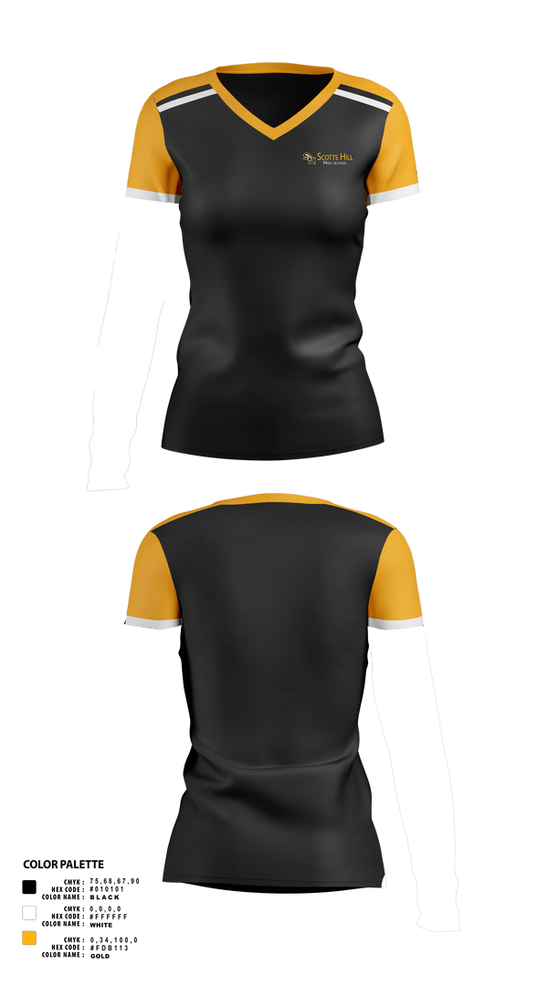 Womens Short Sleeve Vneck Shirt, Scotts Hill High School Band, Spirit Store, Teamtime, Team time, sublimation, custom sports apparel, team uniforms, spirit wear, spiritwear, sports uniforms, custom shirts, team store, custom team store, fundraiser sports, apparel fundraiser
