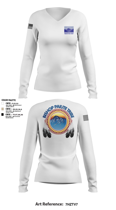 Bishop Paiute EMO/ Hazardous Fiels Reduction 49408789 Women's Long Sleeve V-neck Shirt - 5