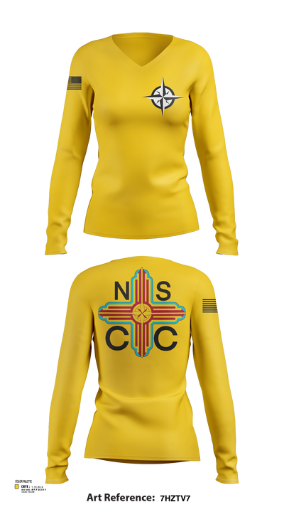 Zia Division 16145394 Women's Long Sleeve V-neck Shirt - 133