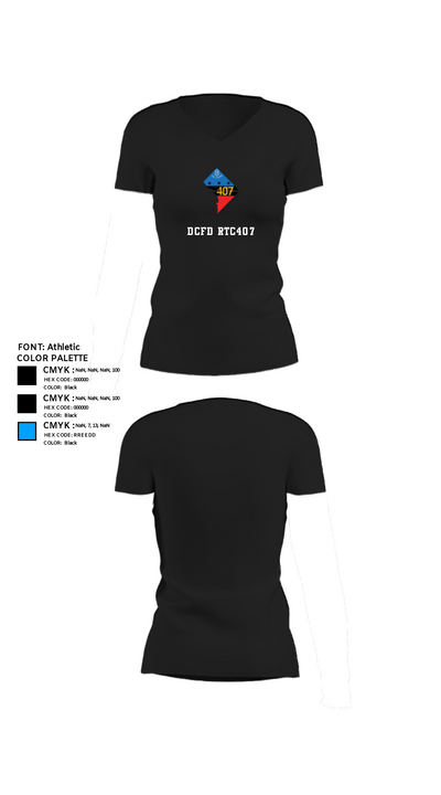 Rescue Engine 56DCFD RTC407 9148046 Women's Short Sleeve V-neck Shirt - 24