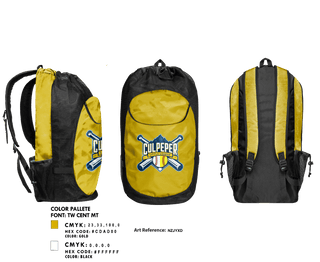 Gear Bag, Culpeper Little League, Baseball, Teamtime, Team time, sublimation, custom sports apparel, team uniforms, spirit wear, spiritwear, sports uniforms, custom shirts, team store, custom team store, fundraiser sports, apparel fundraiser