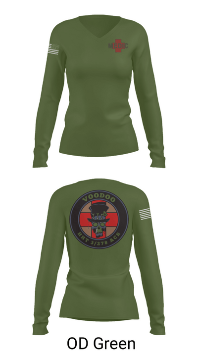 Voodoo Medics 26013593 Women's Long Sleeve V-neck Shirt - 54