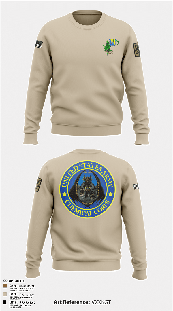 Crew Neck Sweatshirt, 411TH411TH CBRN COMPANY, Army, Teamtime, Team time, sublimation, custom sports apparel, team uniforms, spirit wear, spiritwear, sports uniforms, custom shirts, team store, custom team store, fundraiser sports, apparel fundraiser