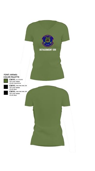 Womens Short Sleeve Vneck Shirt, Detachment 035, Air Force, Teamtime, Team time, sublimation, custom sports apparel, team uniforms, spirit wear, spiritwear, sports uniforms, custom shirts, team store, custom team store, fundraiser sports, apparel fundraiser