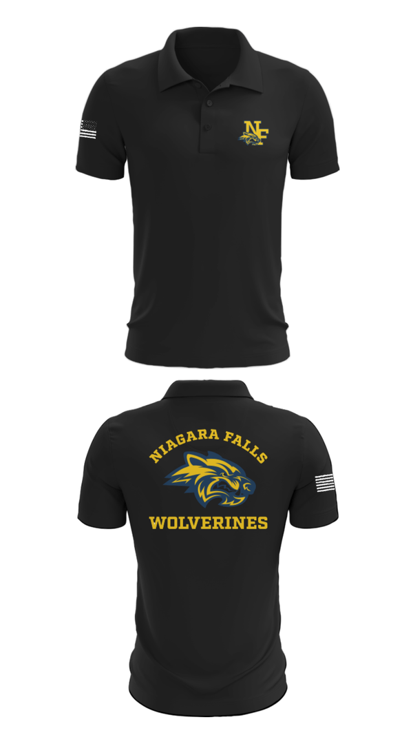 Short Sleeve Performance Polo, Niagara Falls High School Cheer, Cheer, Teamtime, Team time, sublimation, custom sports apparel, team uniforms, spirit wear, spiritwear, sports uniforms, custom shirts, team store, custom team store, fundraiser sports, apparel fundraiser