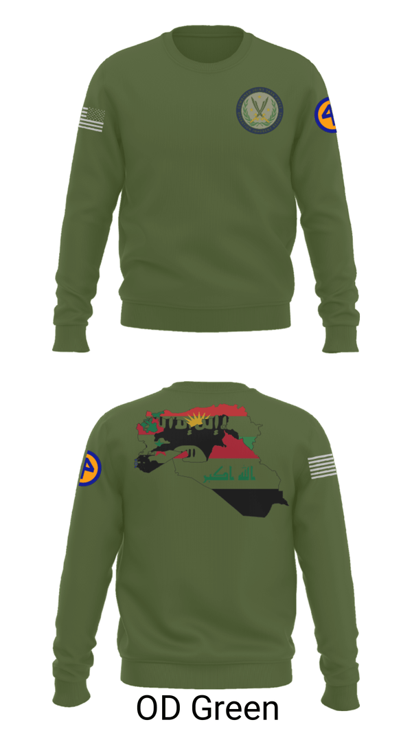 Crew Neck Sweatshirt, 44th ICBT, National Guard, Teamtime, Team time, sublimation, custom sports apparel, team uniforms, spirit wear, spiritwear, sports uniforms, custom shirts, team store, custom team store, fundraiser sports, apparel fundraiser