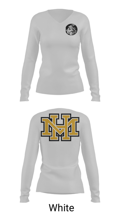 Mount Hebron High School Tennis 87801996 Women's Long Sleeve V-neck Shirt - 6