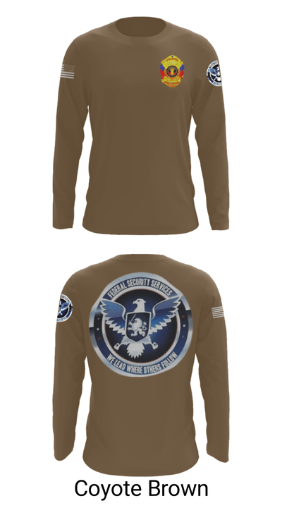 TS FEDERAL PRIVATE SECURITY & BODYGUARD 72741630 Long Sleeve Performance Shirt - 6