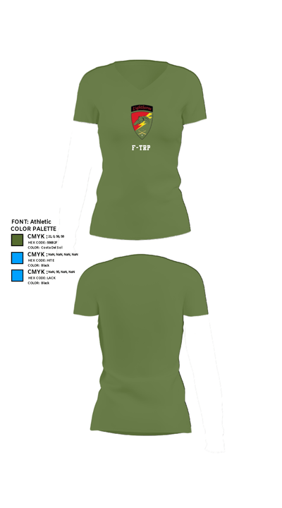 F-TRP 78590641 Women's Short Sleeve V-neck Shirt - 44