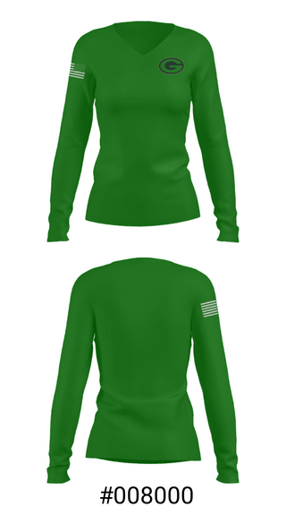 Women's Long Sleeve Vneck Shirt, Glenvar High School Track, Track & Field, Teamtime, Team time, sublimation, custom sports apparel, team uniforms, spirit wear, spiritwear, sports uniforms, custom shirts, team store, custom team store, fundraiser sports, apparel fundraiser