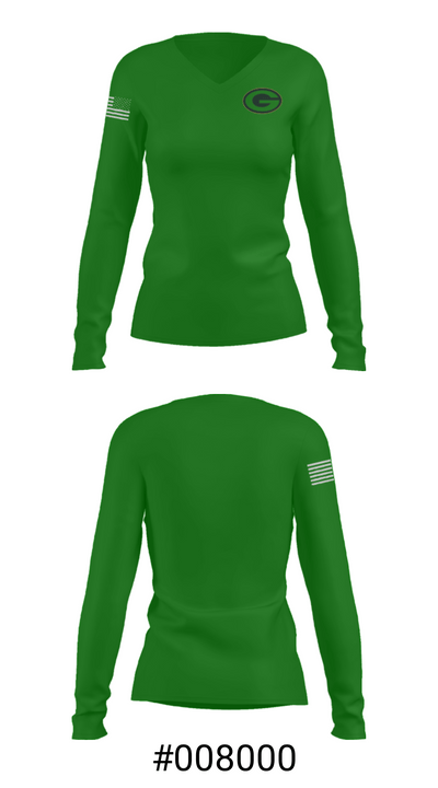 Glenvar High School Track 95759038 Women's Long Sleeve V-neck Shirt - 20