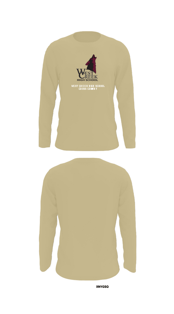 Long Sleeve Performance Shirt, West Creek High School Cross Country, Cross Country, Teamtime, Team time, sublimation, custom sports apparel, team uniforms, spirit wear, spiritwear, sports uniforms, custom shirts, team store, custom team store, fundraiser sports, apparel fundraiser