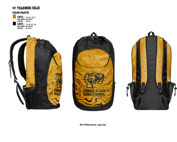 Gear Bag, Johnnie R Carr Middle School Basketball, Women's Basketball, Teamtime, Team time, sublimation, custom sports apparel, team uniforms, spirit wear, spiritwear, sports uniforms, custom shirts, team store, custom team store, fundraiser sports, apparel fundraiser