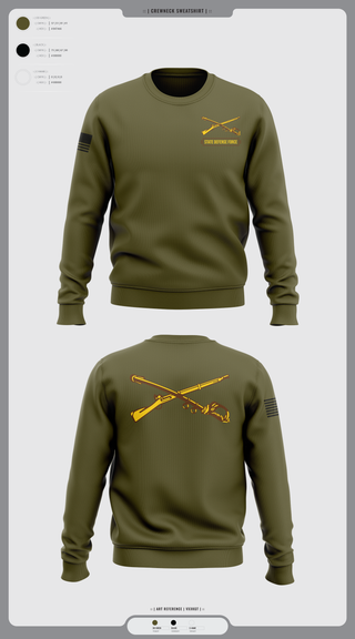 Crew Neck Sweatshirt, State Defense Force, Army, Teamtime, Team time, sublimation, custom sports apparel, team uniforms, spirit wear, spiritwear, sports uniforms, custom shirts, team store, custom team store, fundraiser sports, apparel fundraiser