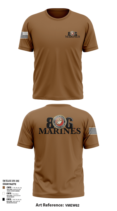 806 Marines 13874790 Short Sleeve Performance Shirt - 9