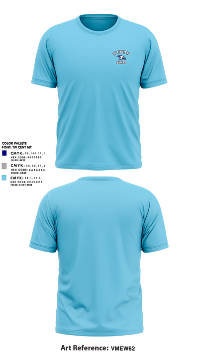 Plainview Hawks 8354559 Short Sleeve Performance Shirt - 25
