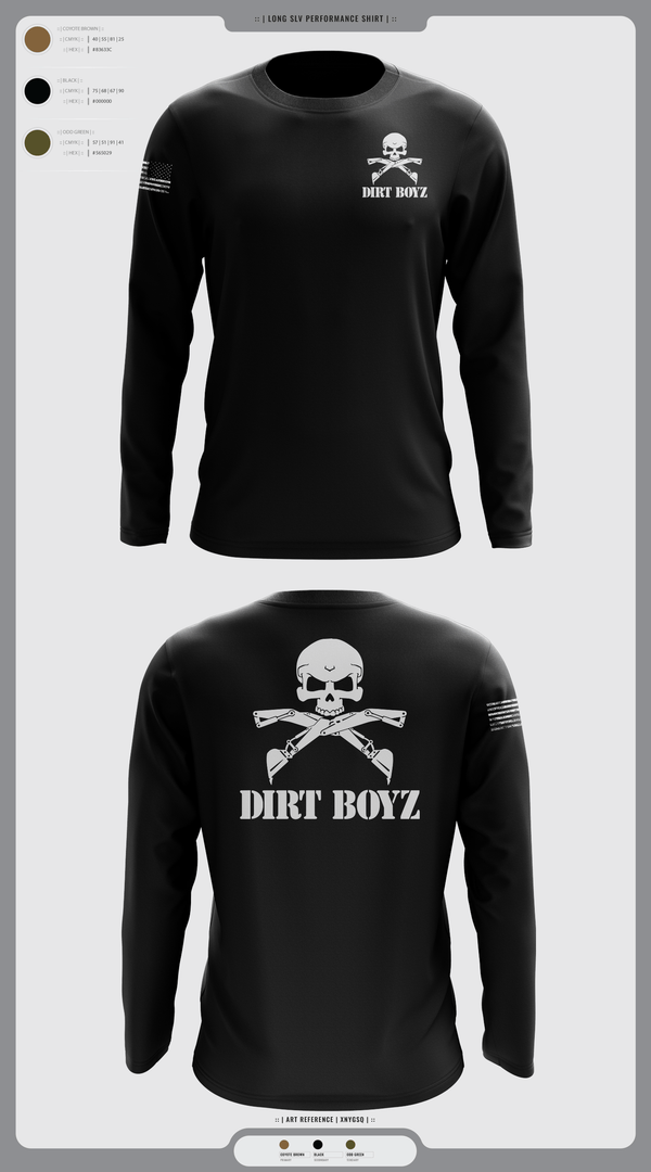 Long Sleeve Performance Shirt, Dirt boyz, Air Force, Teamtime, Team time, sublimation, custom sports apparel, team uniforms, spirit wear, spiritwear, sports uniforms, custom shirts, team store, custom team store, fundraiser sports, apparel fundraiser