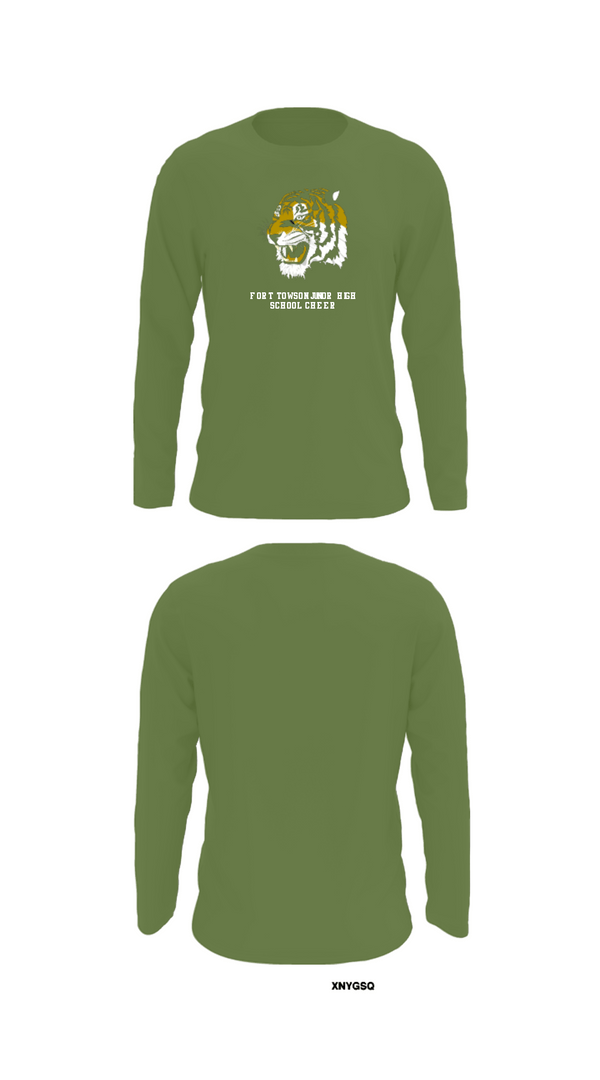 Long Sleeve Performance Shirt, Fort Towson Junior High School Cheer, Cheer, Teamtime, Team time, sublimation, custom sports apparel, team uniforms, spirit wear, spiritwear, sports uniforms, custom shirts, team store, custom team store, fundraiser sports, apparel fundraiser
