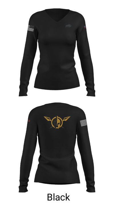 1-40 cav 35802734 Women's Long Sleeve V-neck Shirt - 13