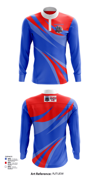 Quarter Zip Jacket, Lady Warriors, Women's Volleyball, Teamtime, Team time, sublimation, custom sports apparel, team uniforms, spirit wear, spiritwear, sports uniforms, custom shirts, team store, custom team store, fundraiser sports, apparel fundraiser