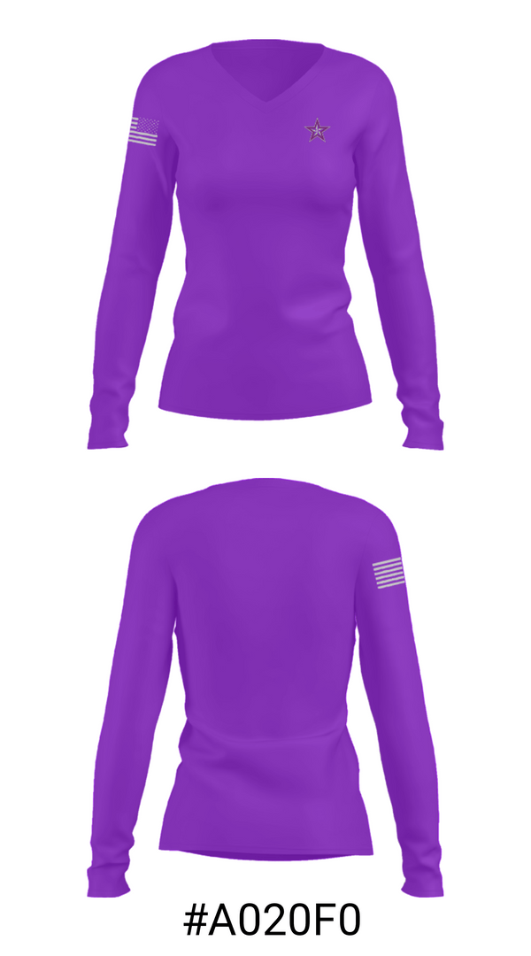 Women's Long Sleeve Vneck Shirt, Hiroshi Miyamura High School Track and Field, Track & Field, Teamtime, Team time, sublimation, custom sports apparel, team uniforms, spirit wear, spiritwear, sports uniforms, custom shirts, team store, custom team store, fundraiser sports, apparel fundraiser