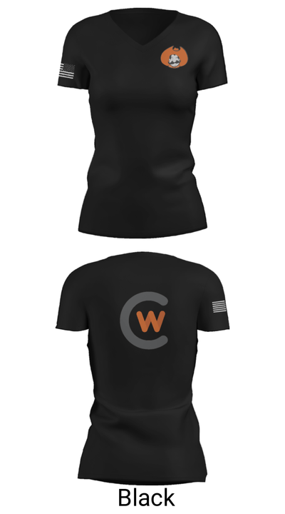 Central Wyoming College Soccer 29620811 Women's Short Sleeve V-neck Shirt - 38