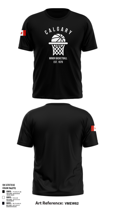 Calgary Minor Basketball Association 64914788 Short Sleeve Performance Shirt - 5