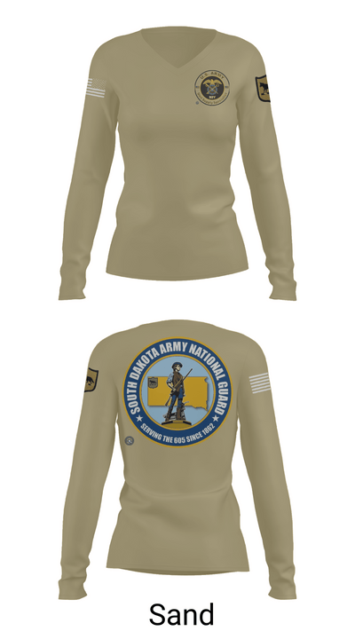 235th MP CO 6760099 Women's Long Sleeve V-neck Shirt -1 97
