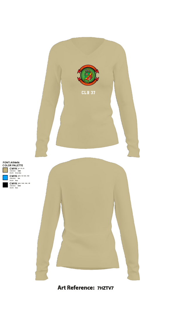Womens Long Sleeve Vneck Shirt, CLR 37, Marines, Teamtime, Team time, sublimation, custom sports apparel, team uniforms, spirit wear, spiritwear, sports uniforms, custom shirts, team store, custom team store, fundraiser sports, apparel fundraiser