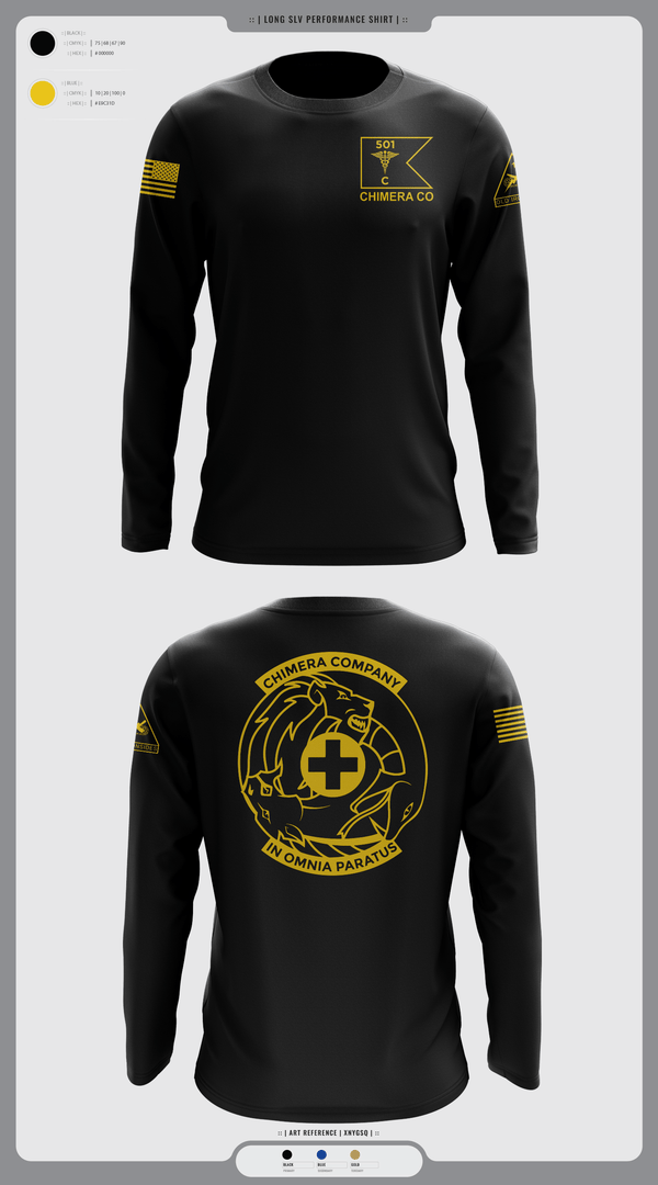 Long Sleeve Performance Shirt, Chimera Company, Army, Teamtime, Team time, sublimation, custom sports apparel, team uniforms, spirit wear, spiritwear, sports uniforms, custom shirts, team store, custom team store, fundraiser sports, apparel fundraiser
