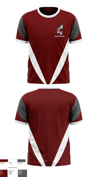 Tri-Valley Mustangs 67283872 Short Sleeve Performance Shirt - 1
