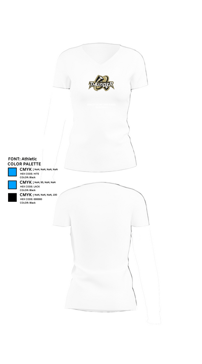 Buhach Colony High School Basketball 24153114 Women's Short Sleeve V-neck Shirt - 18