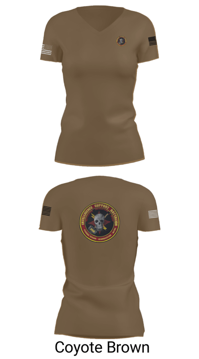 Battle Space Surveillance Company 88540160 Women's Short Sleeve V-neck Shirt - 8