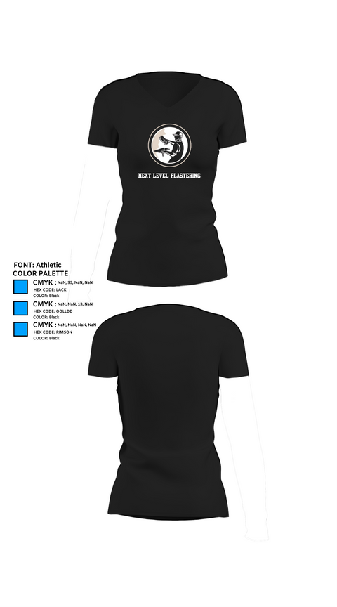 Womens Short Sleeve Vneck Shirt, Next Level Plastering, , Teamtime, Team time, sublimation, custom sports apparel, team uniforms, spirit wear, spiritwear, sports uniforms, custom shirts, team store, custom team store, fundraiser sports, apparel fundraiser