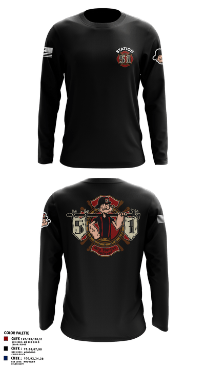 Station 51 74948008 Long Sleeve Performance Polo - 3