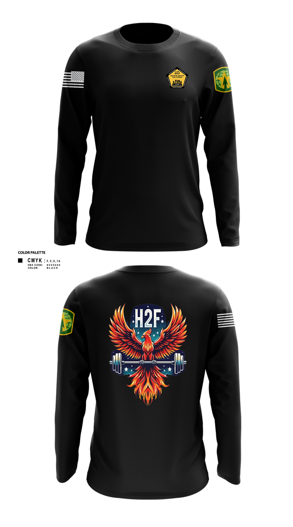 Long Sleeve Performance Shirt, Phoenix H2F, Army, Teamtime, Team time, sublimation, custom sports apparel, team uniforms, spirit wear, spiritwear, sports uniforms, custom shirts, team store, custom team store, fundraiser sports, apparel fundraiser