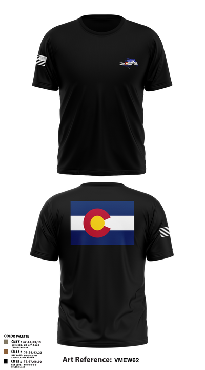 USS Colorado 62419768 Short Sleeve Performance Shirt - 3