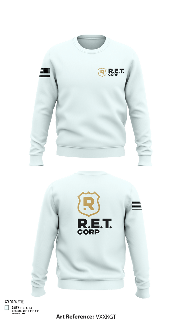 Crew Neck Sweatshirt, RET CORP, Police, Teamtime, Team time, sublimation, custom sports apparel, team uniforms, spirit wear, spiritwear, sports uniforms, custom shirts, team store, custom team store, fundraiser sports, apparel fundraiser