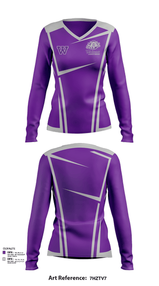 Womens Long Sleeve Vneck Shirt, Walnut Middle School, Spirit Store, Teamtime, Team time, sublimation, custom sports apparel, team uniforms, spirit wear, spiritwear, sports uniforms, custom shirts, team store, custom team store, fundraiser sports, apparel fundraiser