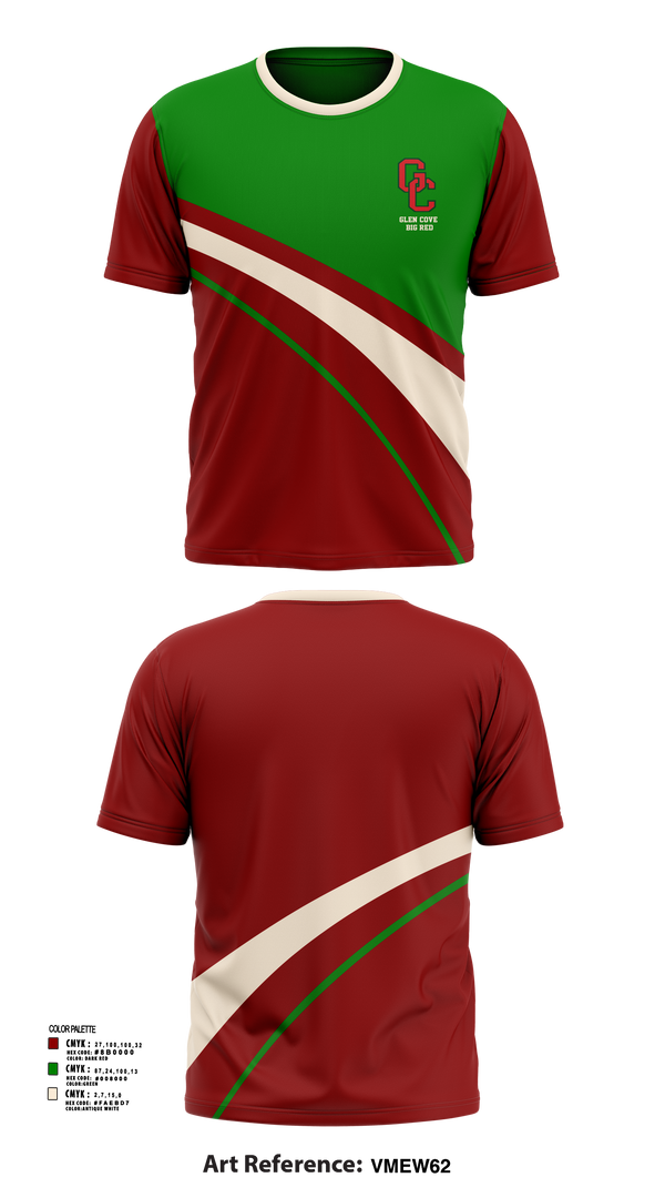 Short Sleeve Performance Shirt, Glen Cove Big Red, Track & Field, Teamtime, Team time, sublimation, custom sports apparel, team uniforms, spirit wear, spiritwear, sports uniforms, custom shirts, team store, custom team store, fundraiser sports, apparel fundraiser