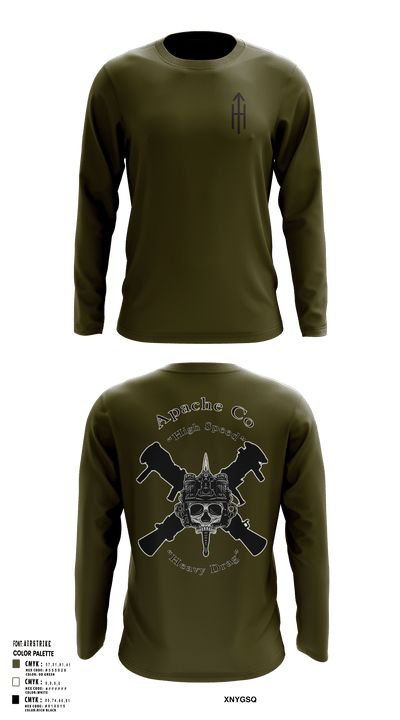 ApacheApache 89003603 Long Sleeve Performance Shirt - 131