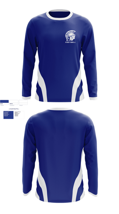 James B Hunt High School Football 49047350 Long Sleeve Performance Shirt - 1