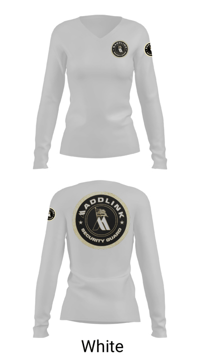 Maddlink Security Guard 6265644 Women's Long Sleeve V-neck Shirt - 16
