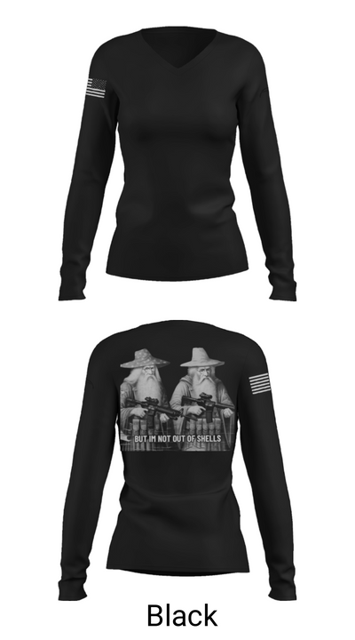 FMTC 37244511 Women's Long Sleeve V-neck Shirt - 37