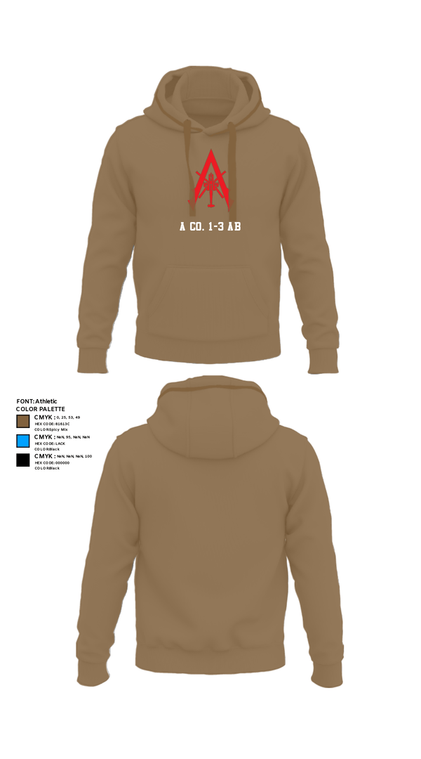 Hoodie, A Co. 1-3 AB, Army, Teamtime, Team time, sublimation, custom sports apparel, team uniforms, spirit wear, spiritwear, sports uniforms, custom shirts, team store, custom team store, fundraiser sports, apparel fundraiser