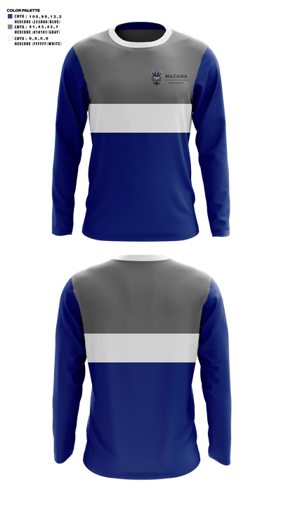 Mazama High School Golf 76673672 Long Sleeve Performance Shirt - 41