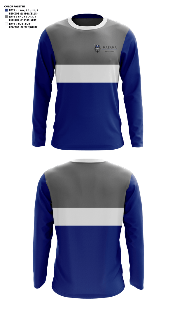 Long Sleeve Performance Shirt, Mazama High School Golf, Golf, Teamtime, Team time, sublimation, custom sports apparel, team uniforms, spirit wear, spiritwear, sports uniforms, custom shirts, team store, custom team store, fundraiser sports, apparel fundraiser