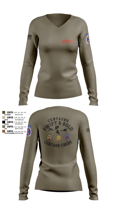 3-6 FA 74175293 Women's Long Sleeve V-neck Shirt - 7