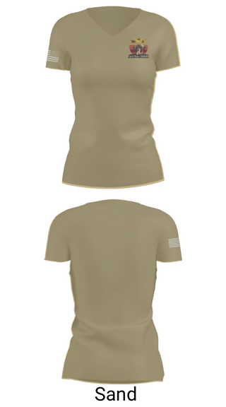 Women's Short Sleeve Vneck Shirt, TF Wolverine, Army, Teamtime, Team time, sublimation, custom sports apparel, team uniforms, spirit wear, spiritwear, sports uniforms, custom shirts, team store, custom team store, fundraiser sports, apparel fundraiser