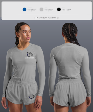 Womens Long Sleeve Vneck Shirt, Steam Academy at McCluer South Berkeley, Spirit Store, Teamtime, Team time, sublimation, custom sports apparel, team uniforms, spirit wear, spiritwear, sports uniforms, custom shirts, team store, custom team store, fundraiser sports, apparel fundraiser